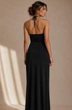 Santorini Gold Gown Maxi Dress