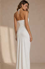 Santorini Gold Gown Maxi Dress