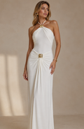 Santorini Gold Gown Maxi Dress