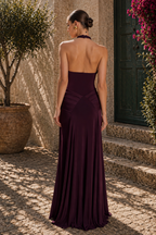 Ibiza Draped Halter Maxi Dress